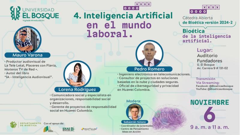 Cátedra Abierta de Bioética 2024-2 "Bioética de la inteligencia artificial"